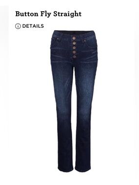 Cabi Button Fly Straight Jeans